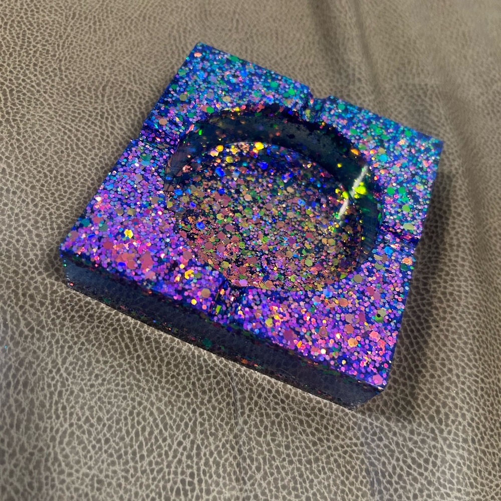Colorful Glitter Ashtray